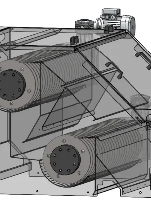 Vue 3D d'un double séparateur magnétique disque SMD