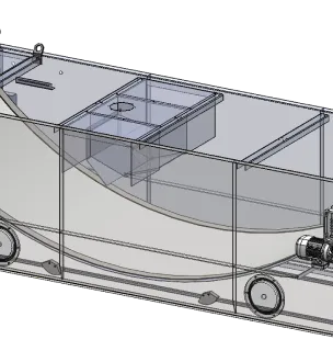 Vue 3D d'un filtre à bande hydrostatique FMH